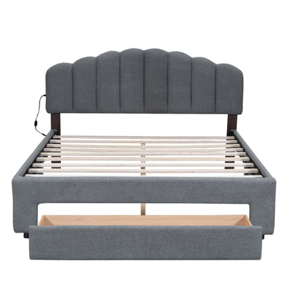 Upholstered Platform Bed With Drawer - The Sleep Loft - Online Mattress Showroom NYC