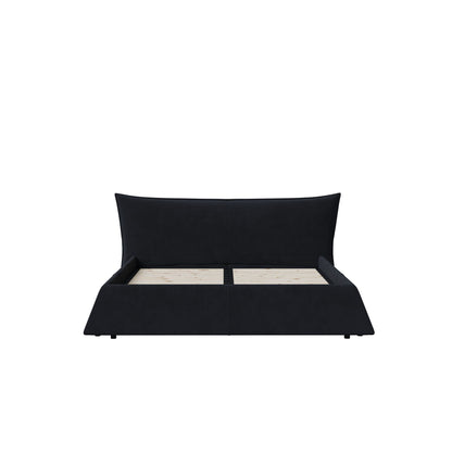 Upholstered Platform Bed With Special Shaped Headboard - The Sleep Loft - Online Mattress Showroom NYC