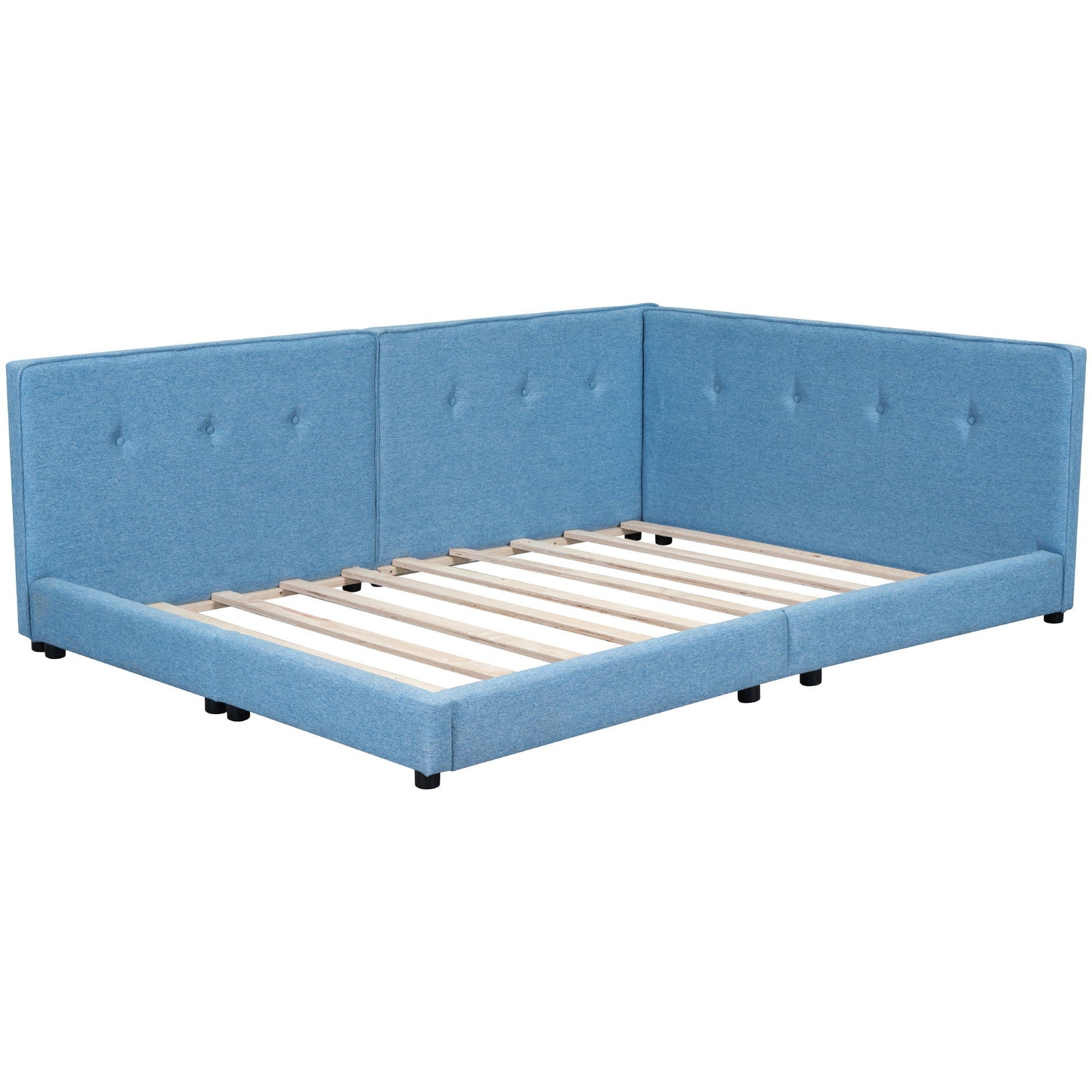 Modern Upholstered Platform Bed With USB Ports And LED Belt - The Sleep Loft - Online Mattress Showroom NYC
