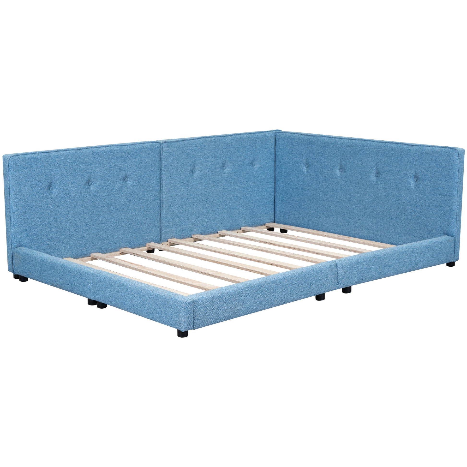 Modern Upholstered Platform Bed With USB Ports And LED Belt - The Sleep Loft - Online Mattress Showroom NYC