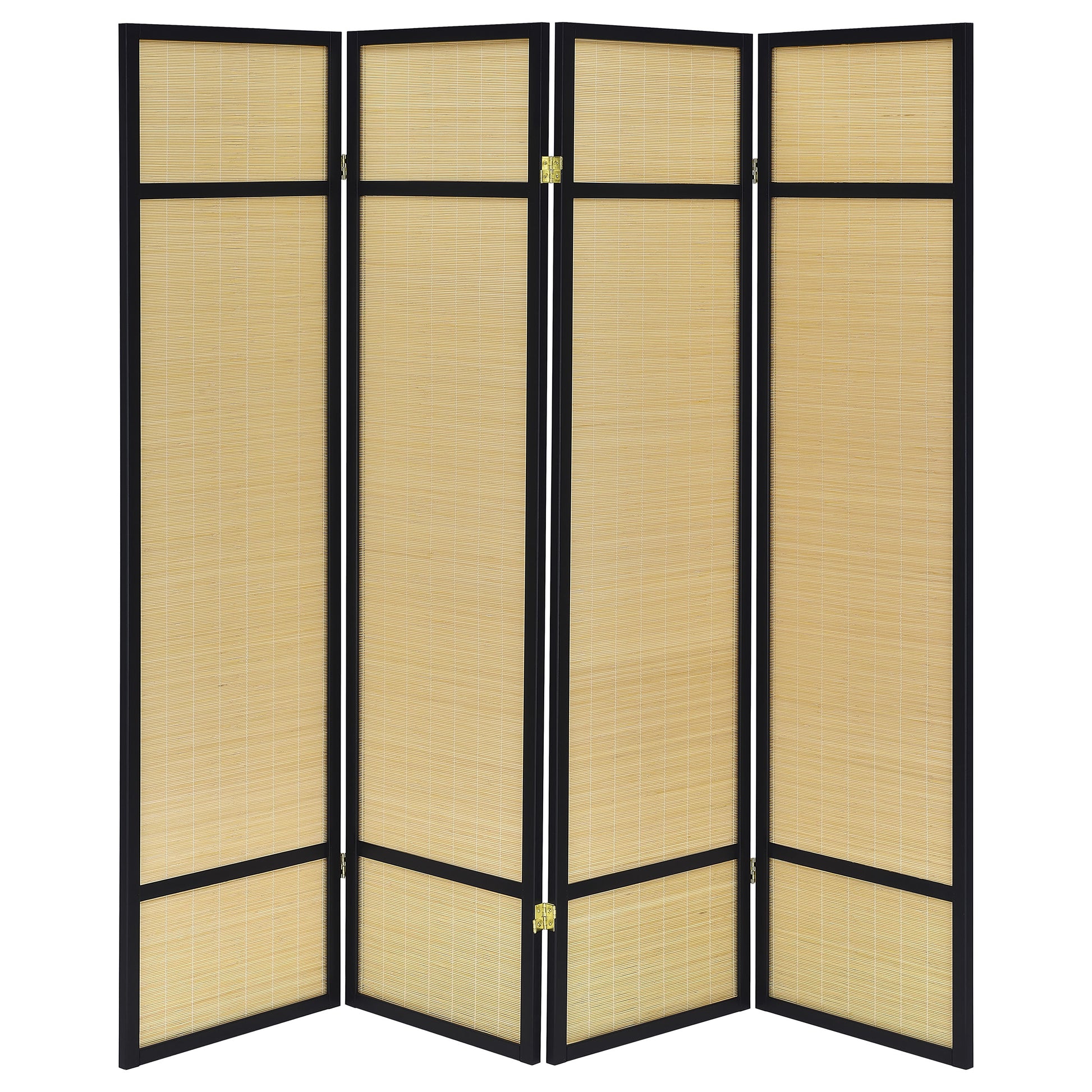 Pearce 4-panel Bamboo Room Divider Folding Screen Natural