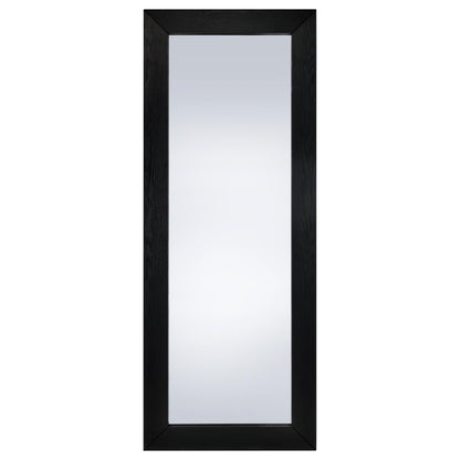 Cadence Tempered Glass Full Length Standing Mirror Black Oak