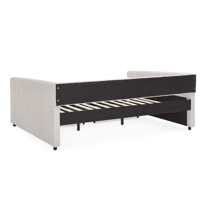 Upholstered Queen Daybed With 2 Drawers - The Sleep Loft - Online Mattress Showroom NYC