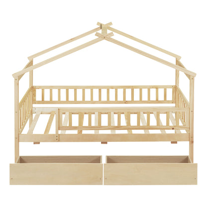 House Bed With 2 Drawers - The Sleep Loft - Online Mattress Showroom NYC