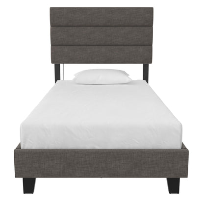 Paloma - Twin Bed With Dual USB Port - Linen - The Sleep Loft - Online Mattress Showroom NYC