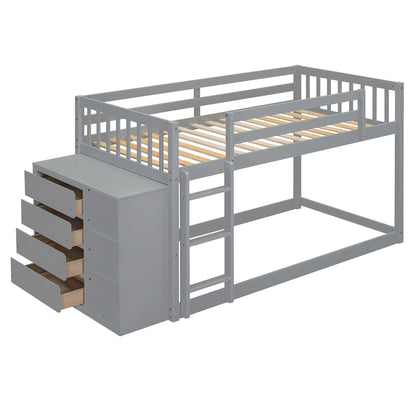 Bunk Bed With 4 Drawers And 3 Shelves - The Sleep Loft - Online Mattress Showroom NYC