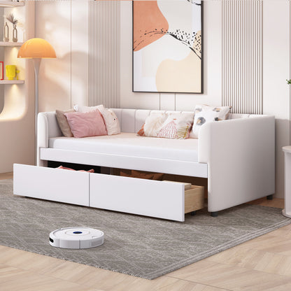 Upholstered Daybed With Ergonomic Design Backrest - The Sleep Loft - Online Mattress Showroom NYC
