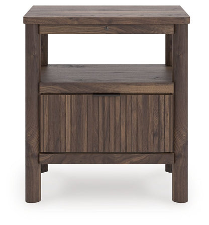 Pamytta - One Drawer Night Stand - Brown - The Sleep Loft - Online Mattress Showroom NYC