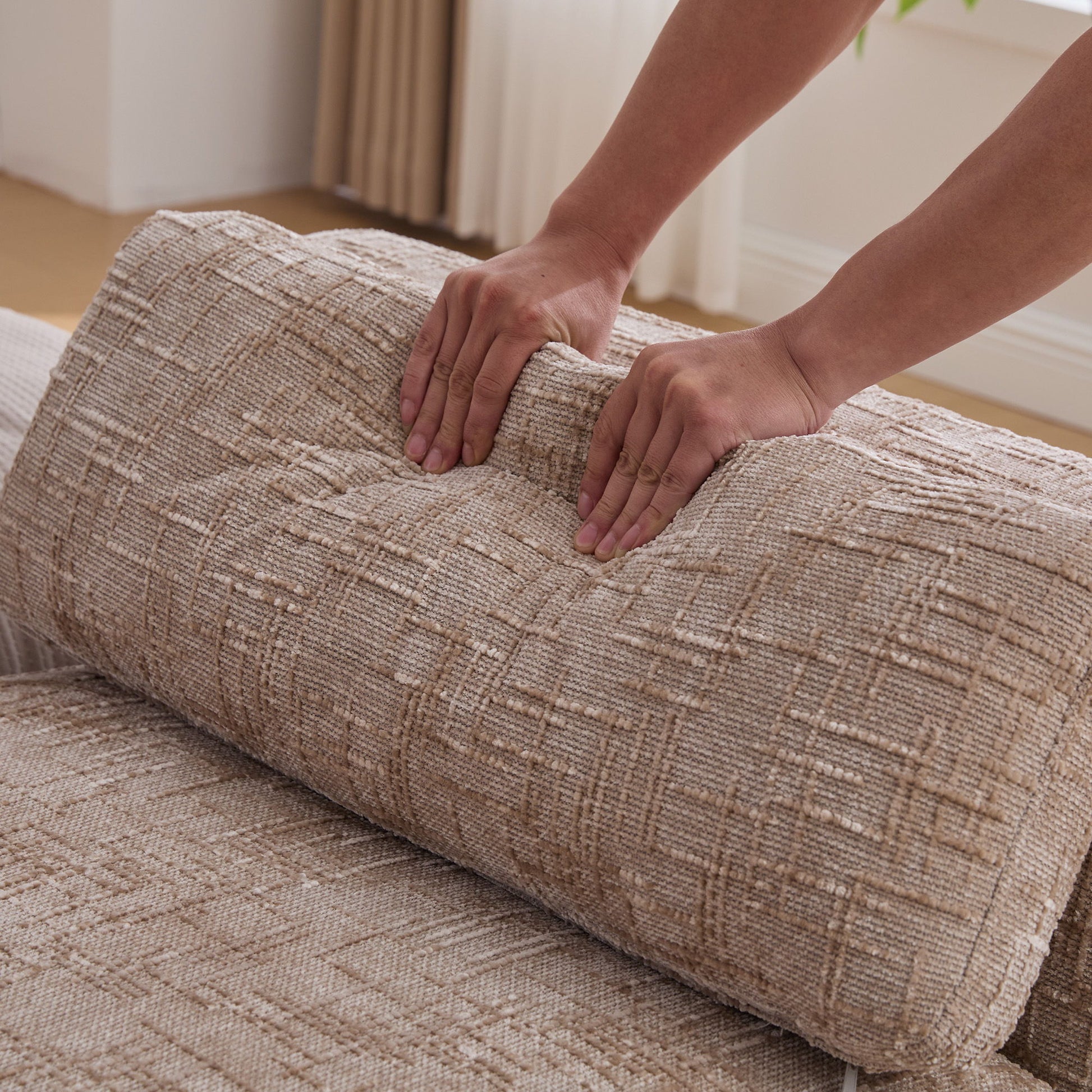 Modern Upholstered End Of Bed Bench With Armrests - The Sleep Loft - Online Mattress Showroom NYC