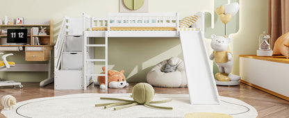 Loft Stairway Bed With 2 Drawers, Convertible Ladder And Slide - The Sleep Loft - Online Mattress Showroom NYC