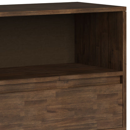 Chase - Low Bookcase - Rustic Natural Aged Brown - The Sleep Loft - Online Mattress Showroom NYC