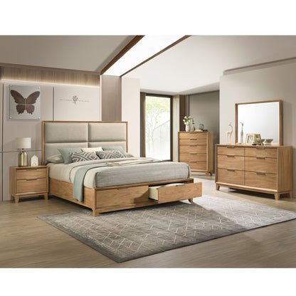 1 Piece 2 Drawer Nightstand - Natural Wood - The Sleep Loft - Online Mattress Showroom NYC