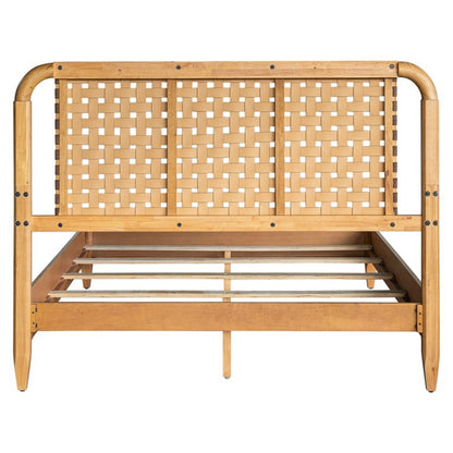 Queen Bed With Caramel Maple Wood - Natural - The Sleep Loft - Online Mattress Showroom NYC