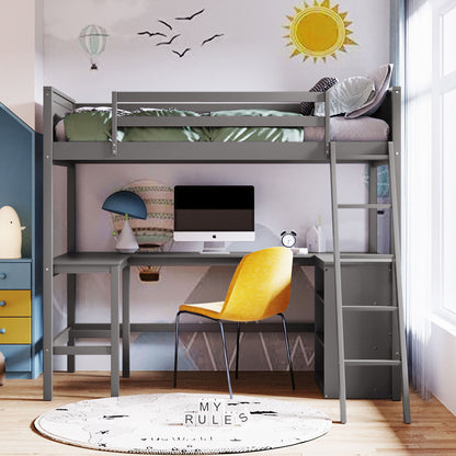 Loft Bed With Shelves With Desk - The Sleep Loft - Online Mattress Showroom NYC
