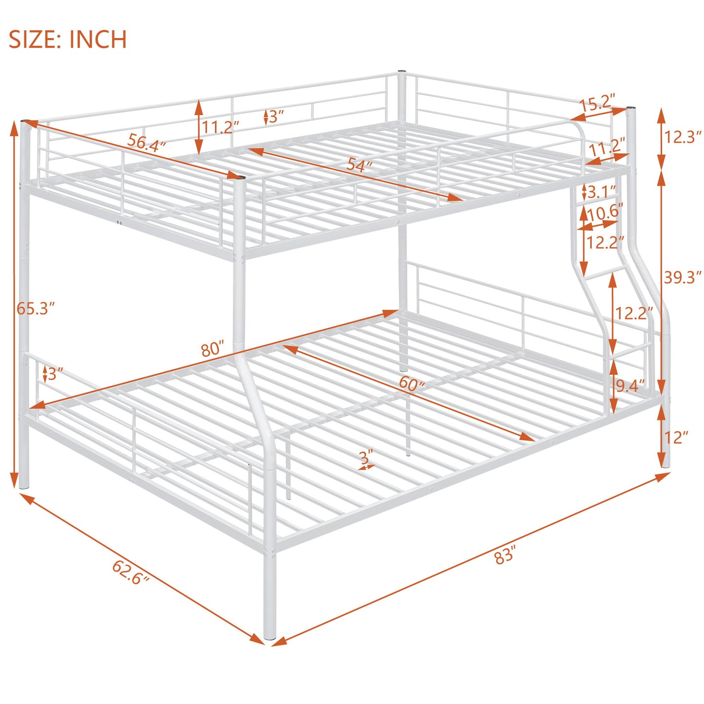 Steel Construction Bunk Bed - The Sleep Loft - Online Mattress Showroom NYC