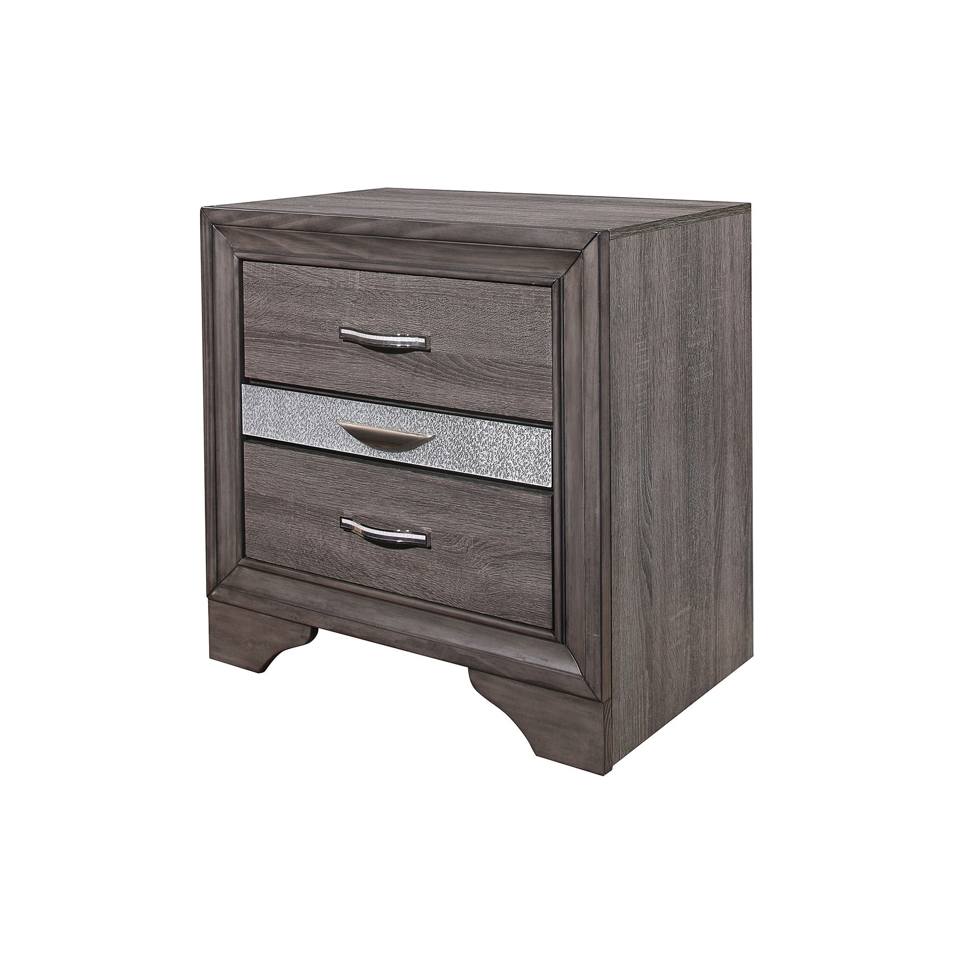 Ryder - Sparkle Nightstand - Gray - The Sleep Loft - Online Mattress Showroom NYC