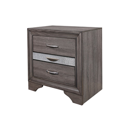 Ryder - Sparkle Nightstand - Gray - The Sleep Loft - Online Mattress Showroom NYC