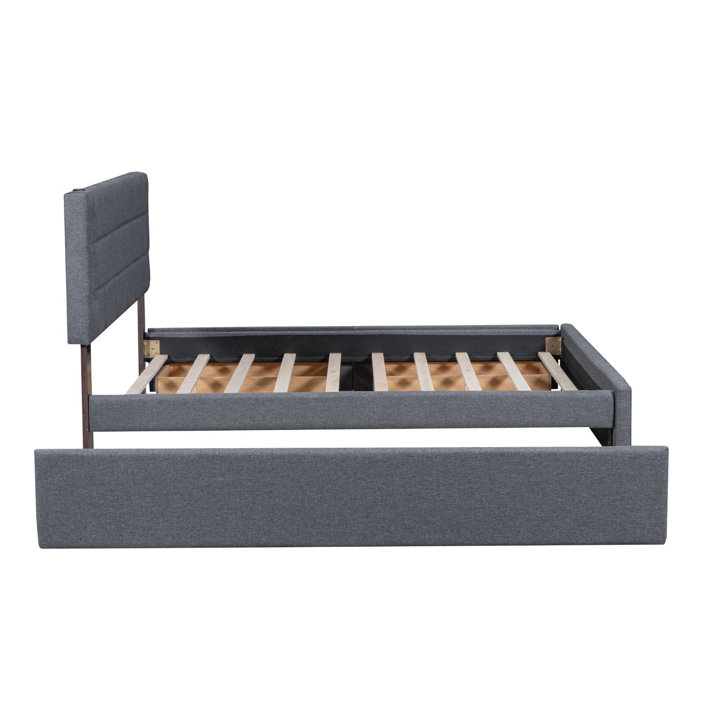 Upholstered Platform Bed With Trundle & Drawers - The Sleep Loft - Online Mattress Showroom NYC