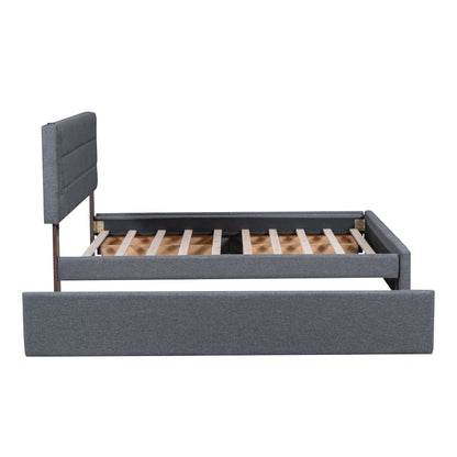 Upholstered Platform Bed With Trundle & Drawers - The Sleep Loft - Online Mattress Showroom NYC