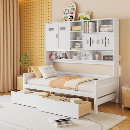 Daybed With All-In-One Cabinet And Shelf - The Sleep Loft - Online Mattress Showroom NYC
