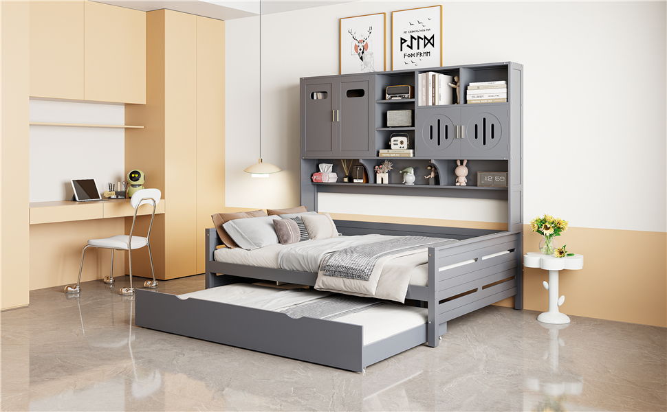 Daybed With All-In-One Cabinet And Shelf - The Sleep Loft - Online Mattress Showroom NYC