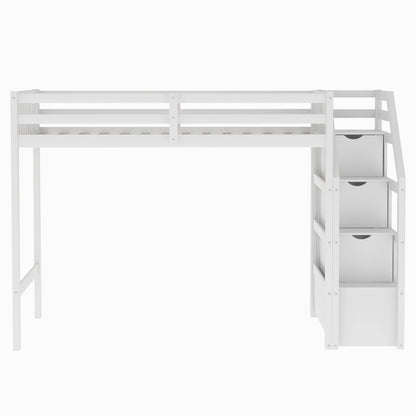 Loft Bed With Staircase And Storage - The Sleep Loft - Online Mattress Showroom NYC