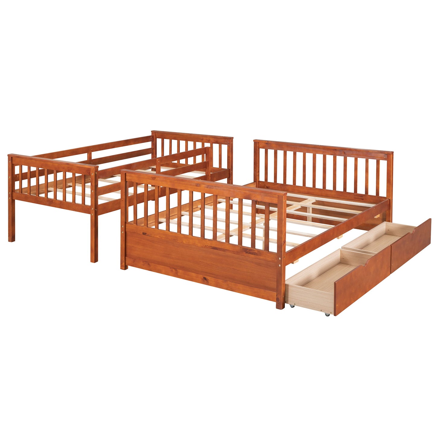 Bunk Bed With Ladders And 2 Storage Drawers - The Sleep Loft - Online Mattress Showroom NYC