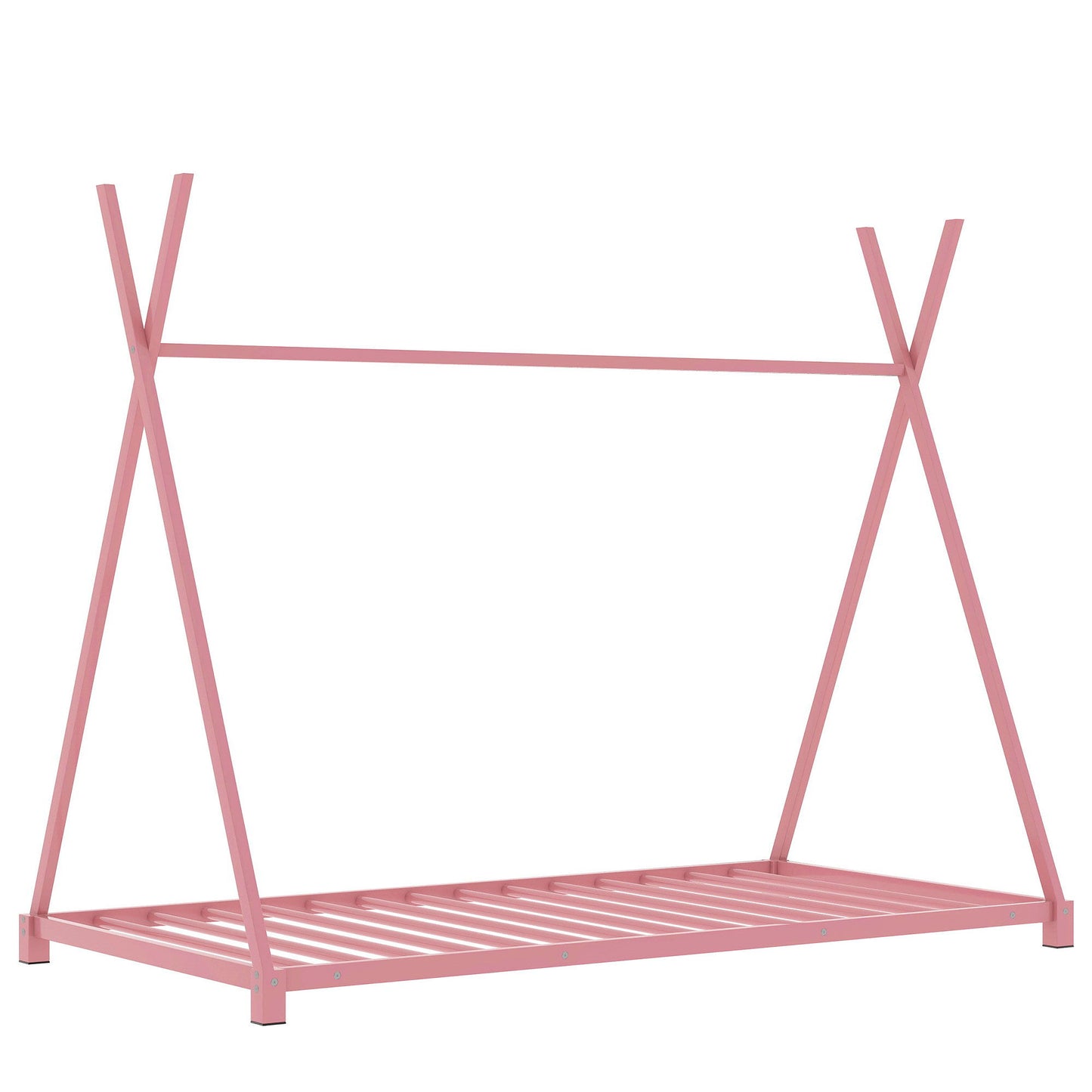 Metal House Platform Bed With Triangle Structure, Low Profile Design - The Sleep Loft - Online Mattress Showroom NYC