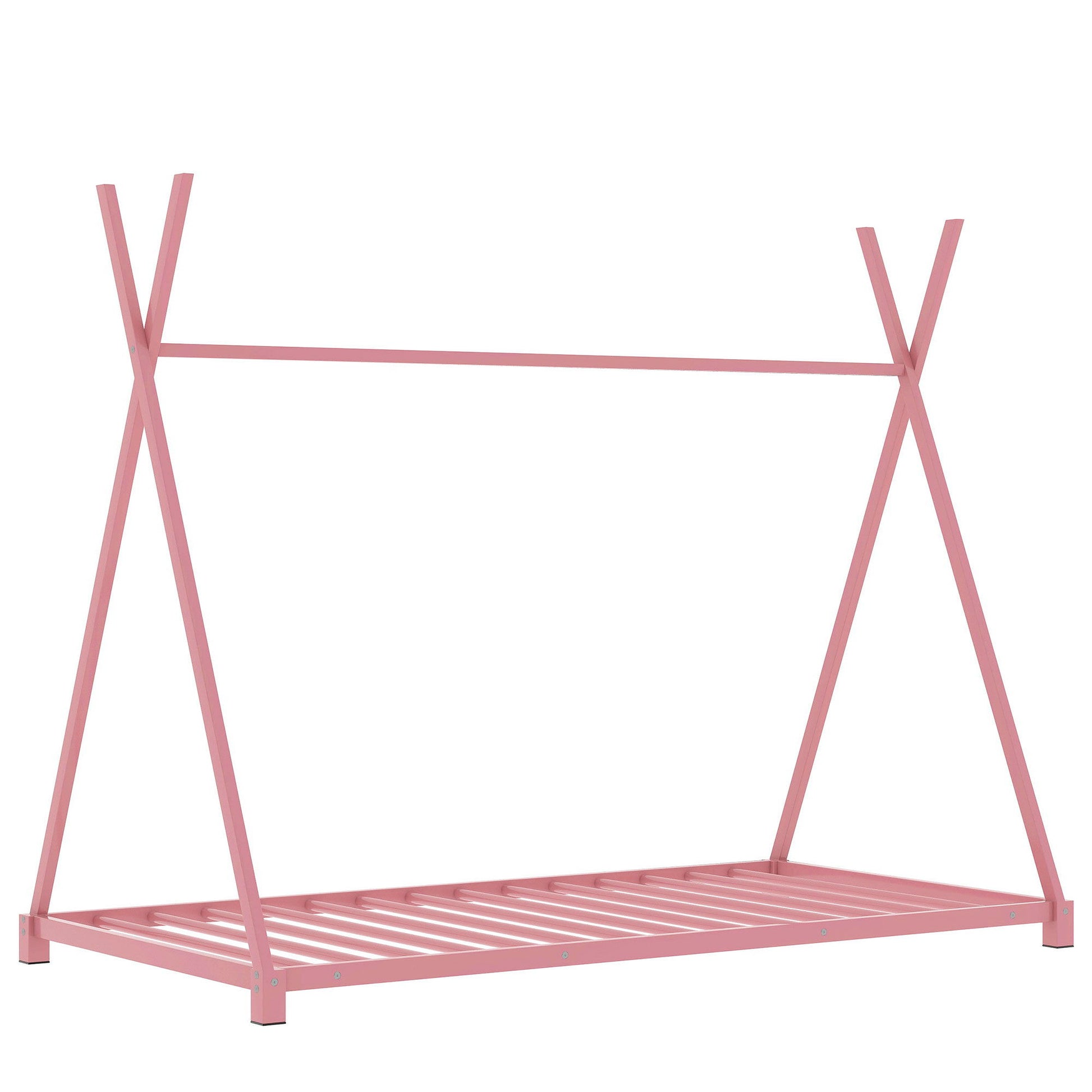 Metal House Platform Bed With Triangle Structure, Low Profile Design - The Sleep Loft - Online Mattress Showroom NYC