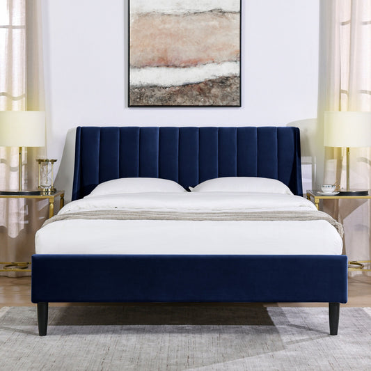 Aspen - Vertical Tufted Modern Headboard Platform Bed Set - The Sleep Loft - Online Mattress Showroom NYC