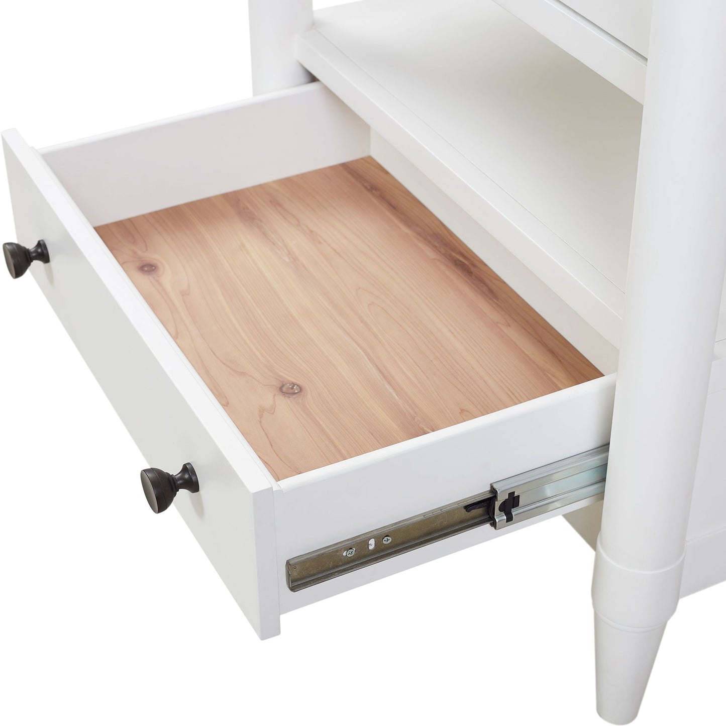 Open Nightstand With 2 Drawers - The Sleep Loft - Online Mattress Showroom NYC