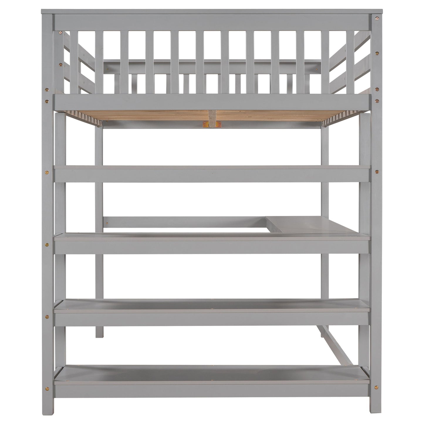 Loft Bed With Storage Shelves And Under Bed Desk - The Sleep Loft - Online Mattress Showroom NYC