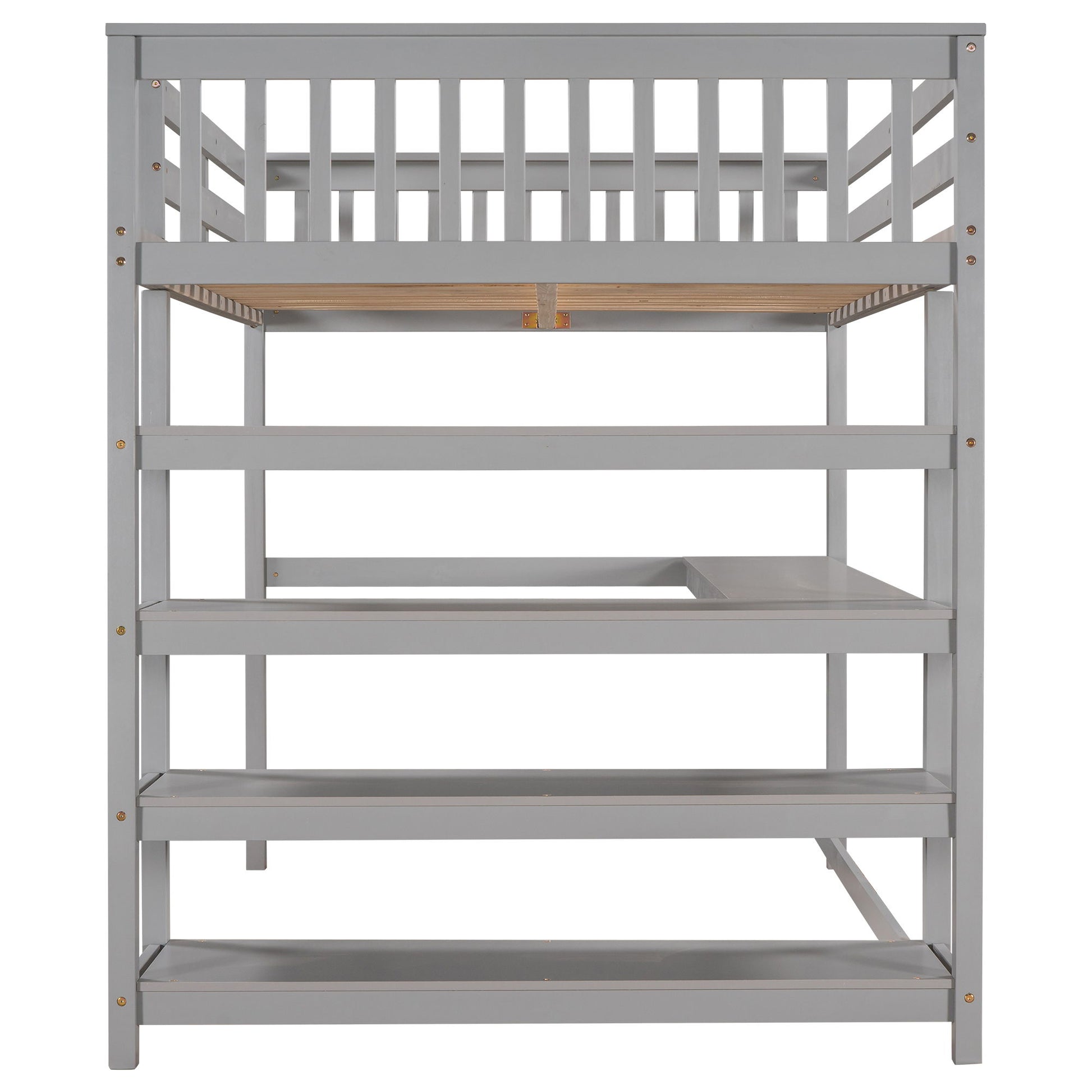 Loft Bed With Storage Shelves And Under Bed Desk - The Sleep Loft - Online Mattress Showroom NYC