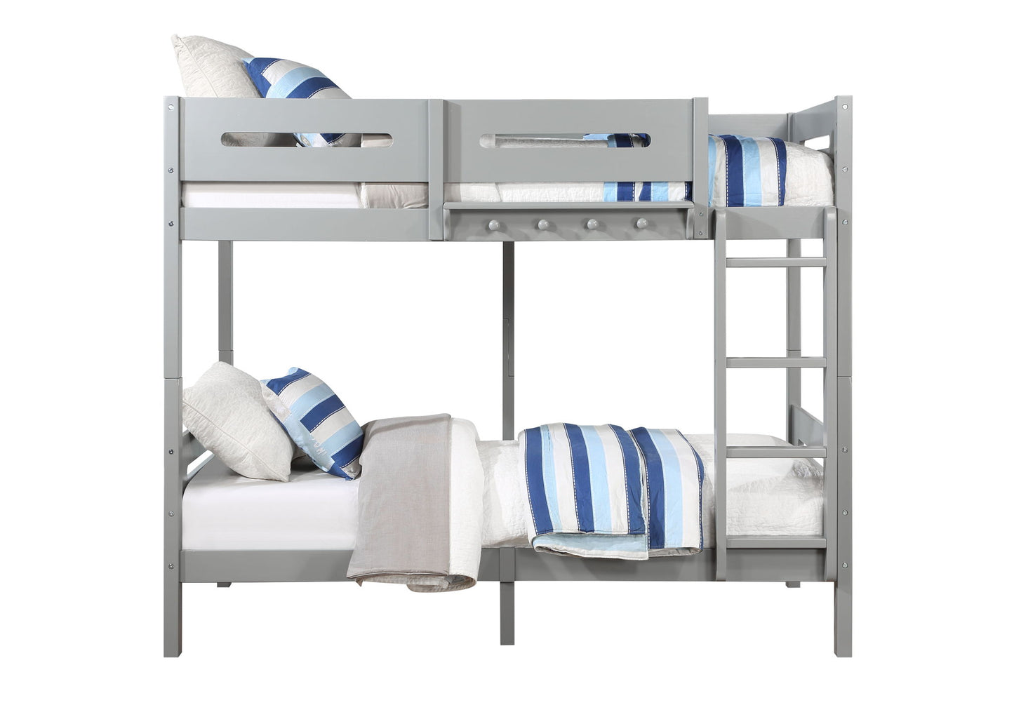 Edah - Twin Twin Bunk Bed - Gray - The Sleep Loft - Online Mattress Showroom NYC