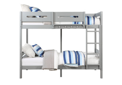Edah - Twin Twin Bunk Bed - Gray - The Sleep Loft - Online Mattress Showroom NYC