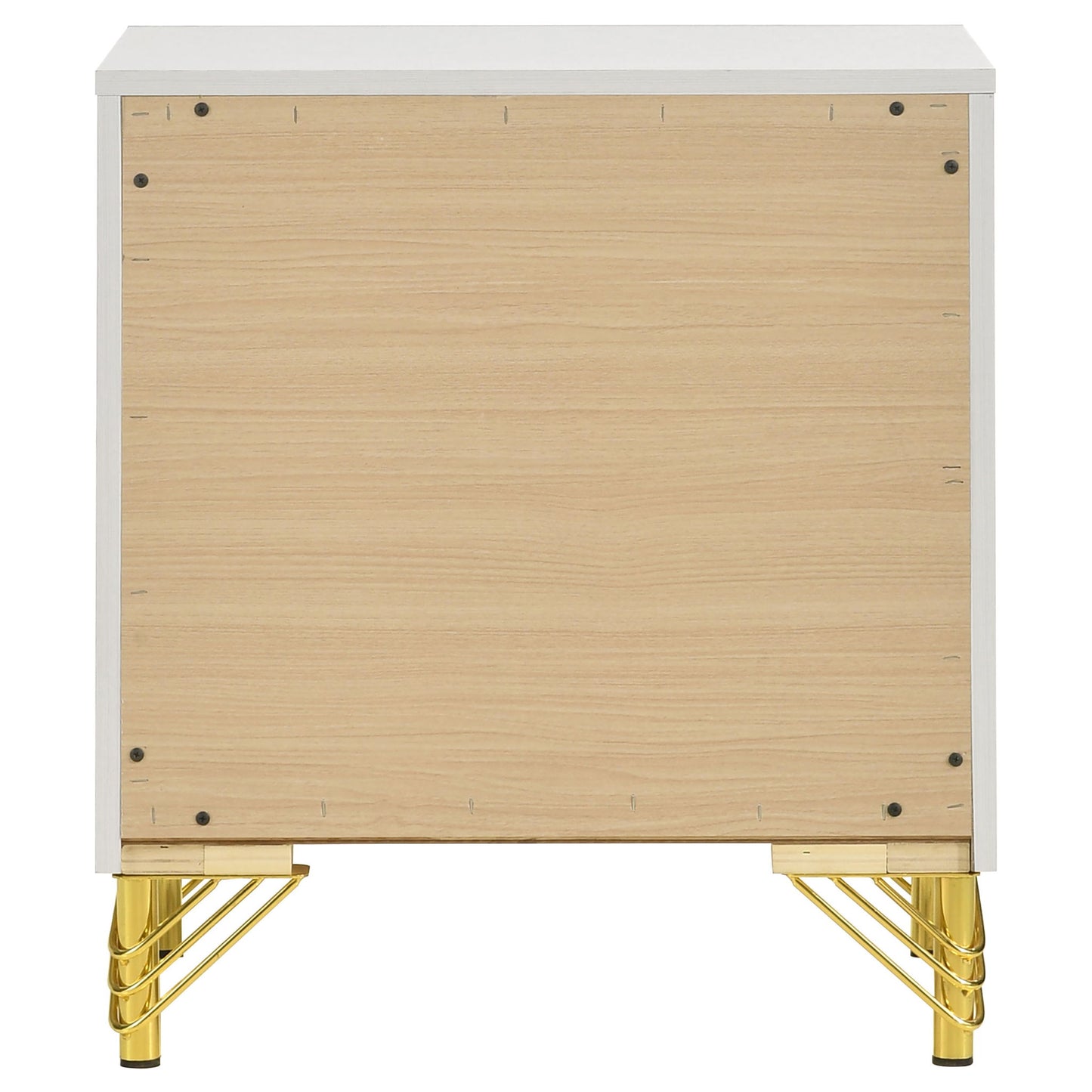Chesney - 2 Drawer Nightstand With Trim, Bedroom Side Table - White - The Sleep Loft - Online Mattress Showroom NYC
