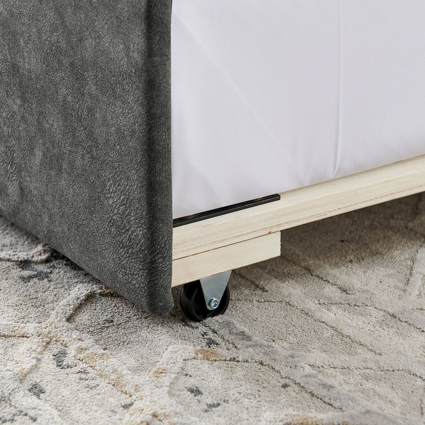 Upholstered Daybed With USB Charging & Pull Out Bed - The Sleep Loft - Online Mattress Showroom NYC