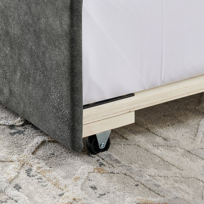 Upholstered Daybed With USB Charging & Pull Out Bed - The Sleep Loft - Online Mattress Showroom NYC