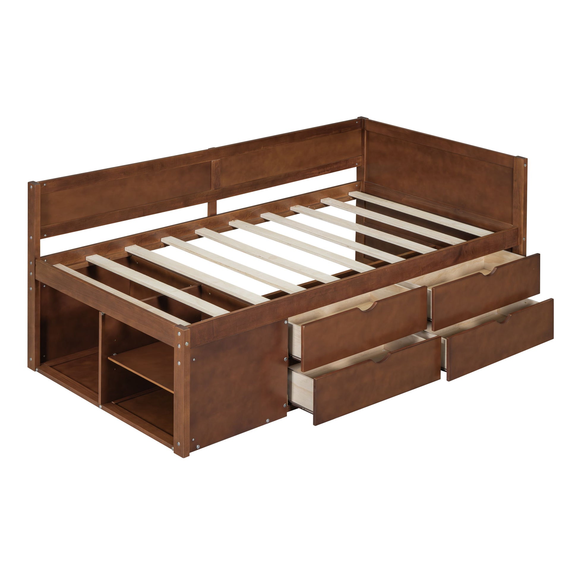 Daybed With Drawers And Shelves - The Sleep Loft - Online Mattress Showroom NYC