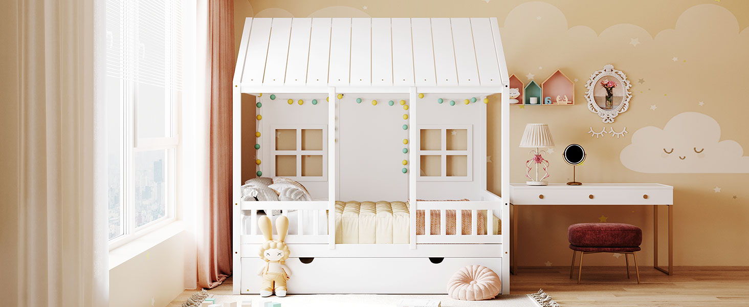 House Bed With Twin Size Trundle, Daybed - The Sleep Loft - Online Mattress Showroom NYC