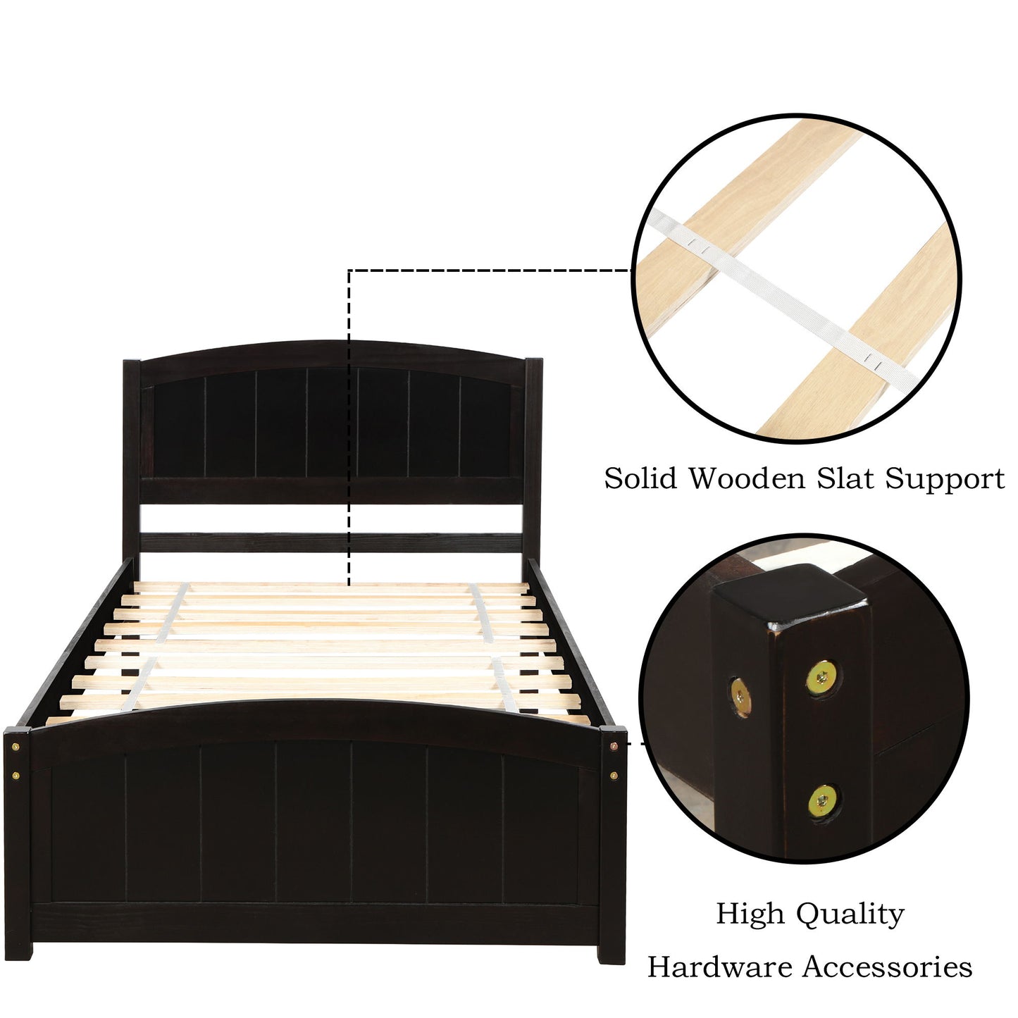 Platform Bed & Headboard, Footboard And Wood Slat Support - The Sleep Loft - Online Mattress Showroom NYC