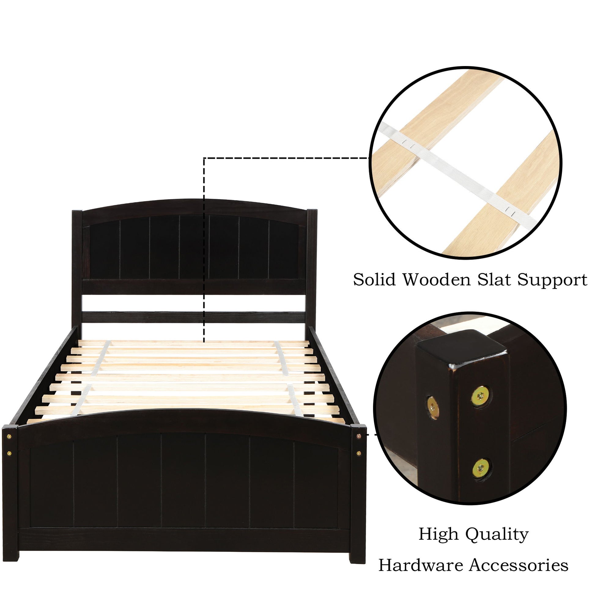 Platform Bed & Headboard, Footboard And Wood Slat Support - The Sleep Loft - Online Mattress Showroom NYC