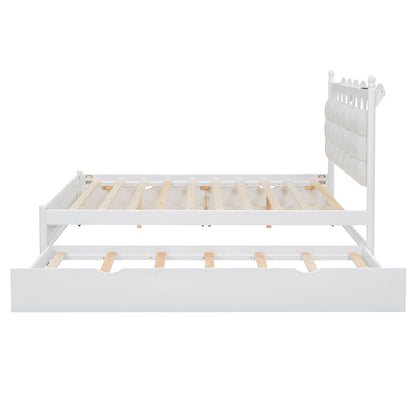 Storage Platform Bed, With 2 Big Drawers, Trundle, One Set Of Sockets & USB Ports - The Sleep Loft - Online Mattress Showroom NYC