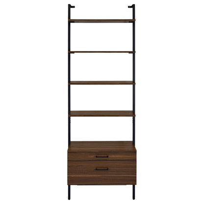 Owens 3-piece 96-inch Wall Mounted Bookshelf Set Walnut