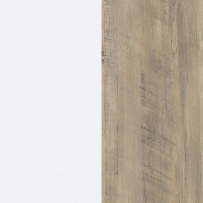 Dalton 65-inch 6-shelf Bookcase White and Distressed Pine