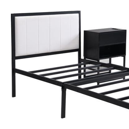 Platform Bed With 2 Tier Storage Shelves, Storage Cabinet - The Sleep Loft - Online Mattress Showroom NYC