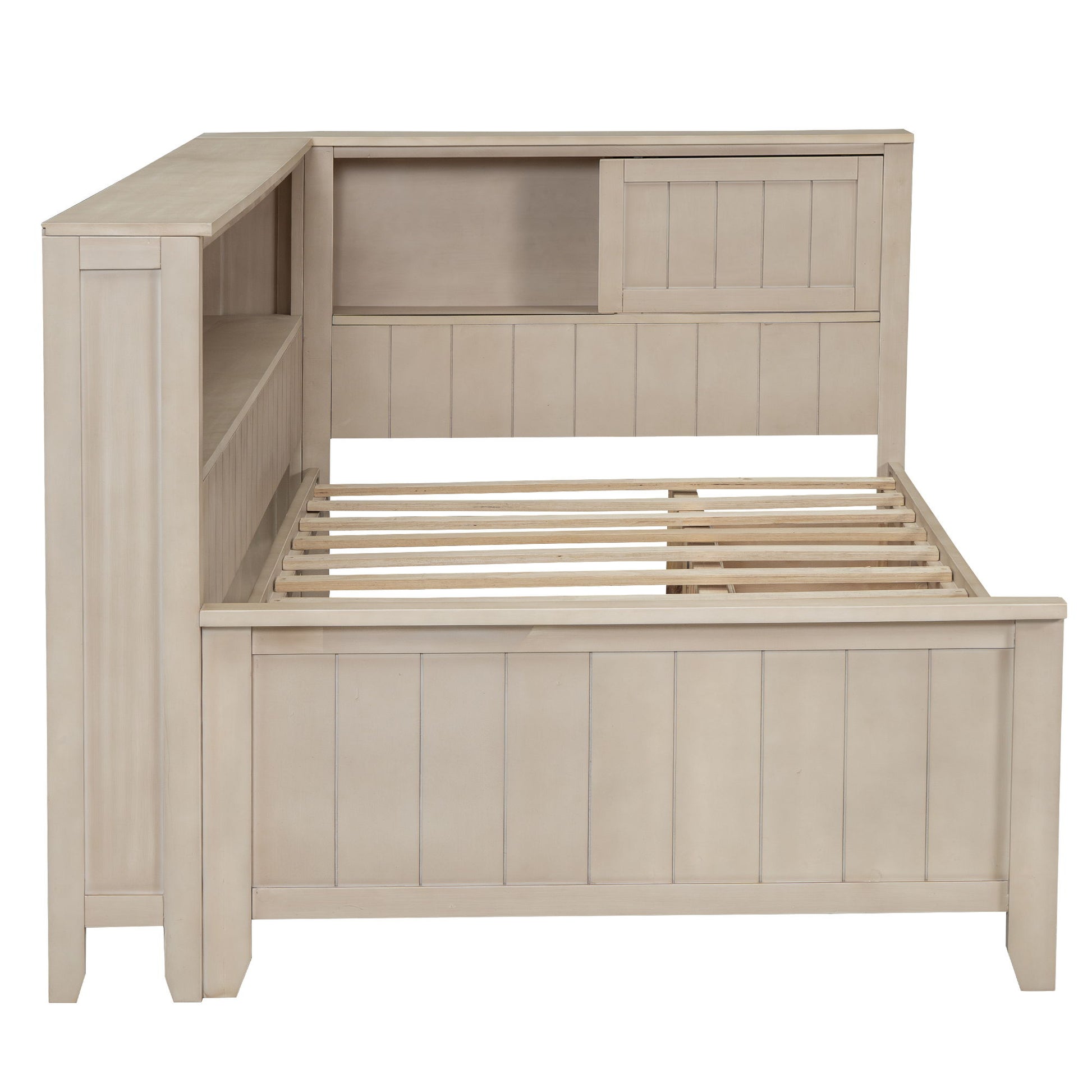Daybed With Storage Shelves And 3 Drawers - The Sleep Loft - Online Mattress Showroom NYC