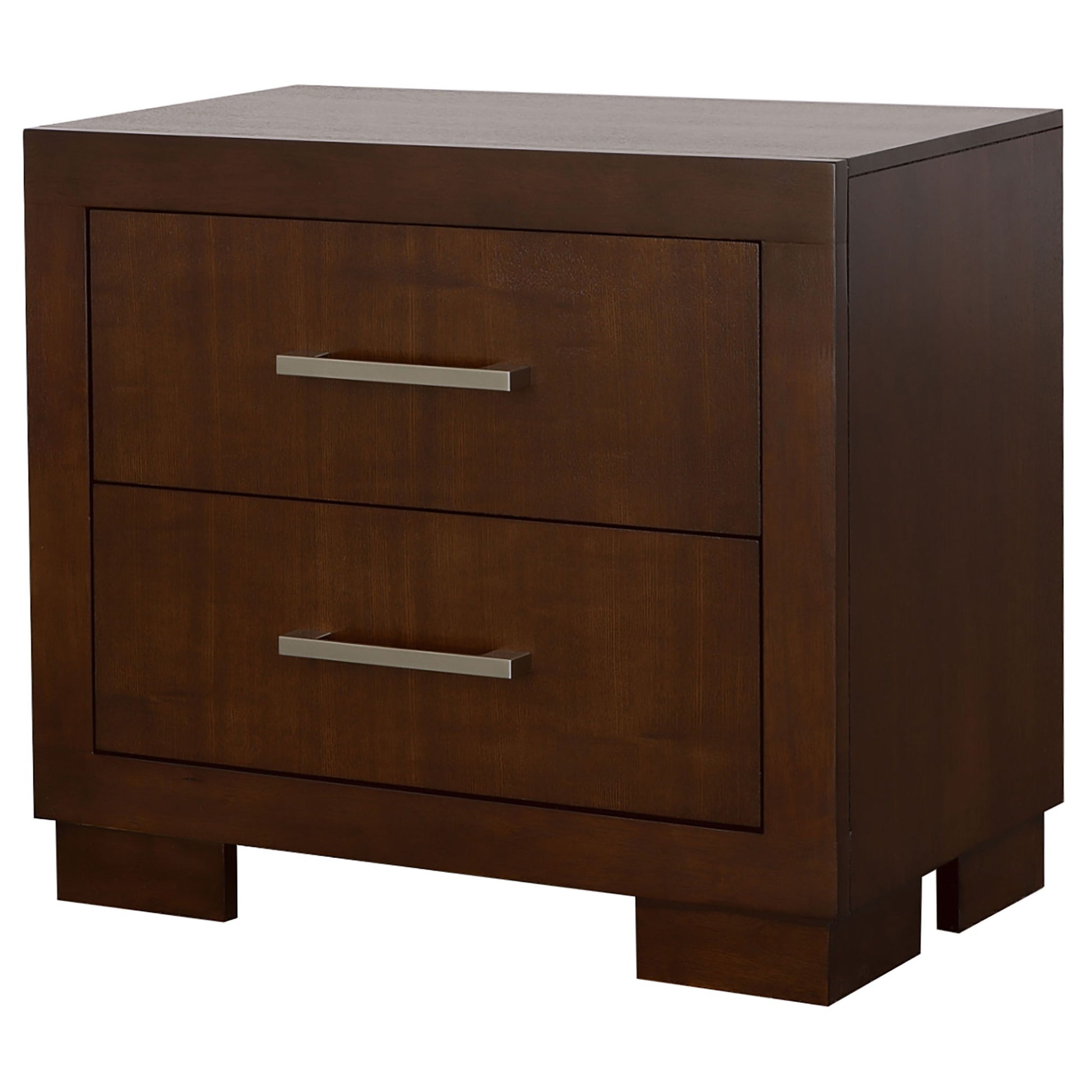 Polk - 2 Drawer Nightstand With Slim Handles - Cappuccino - The Sleep Loft - Online Mattress Showroom NYC