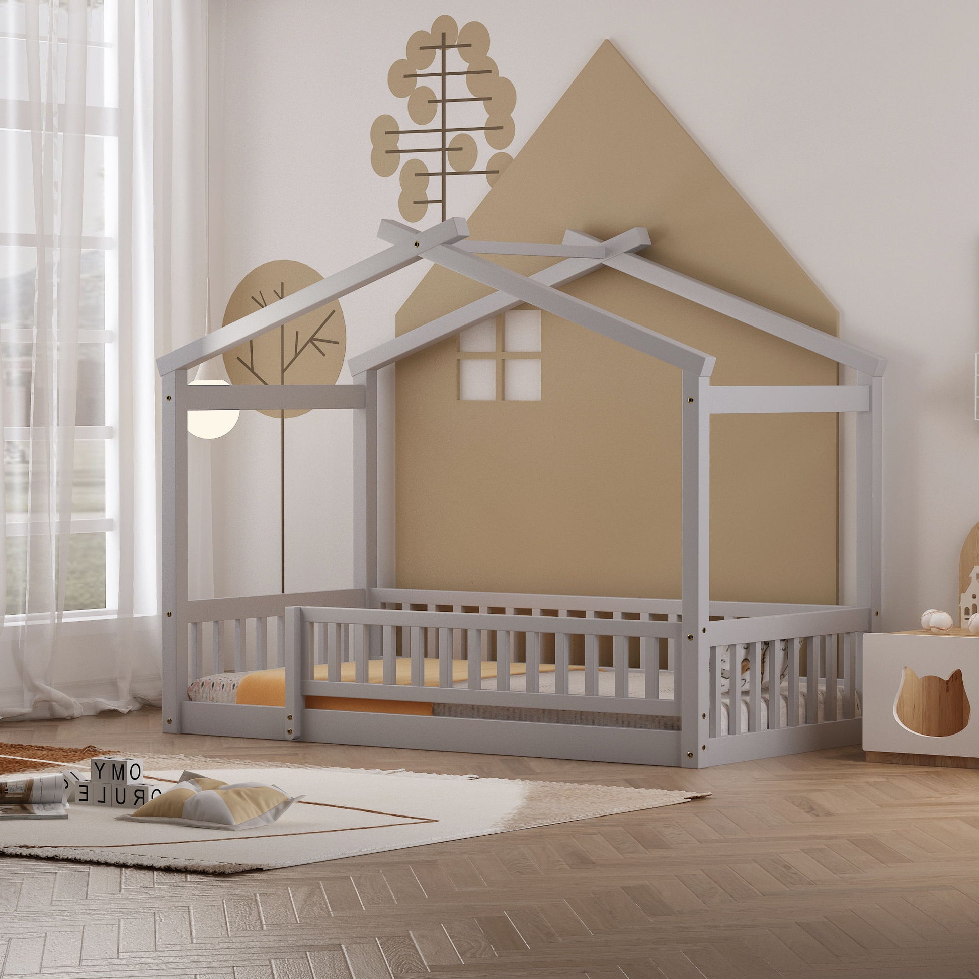 Bed House Bed Frame With Fence - The Sleep Loft - Online Mattress Showroom NYC