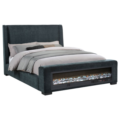 Sebastian - Upholstered Bed With Built-In Flame Visualizer And Bluetooth Speaker - The Sleep Loft - Online Mattress Showroom NYC